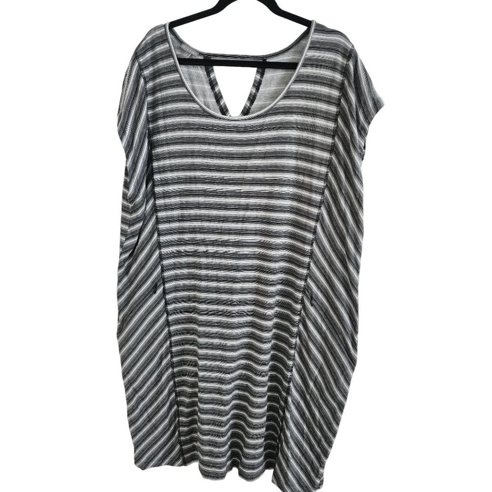 T By Talbots cap sleeve stripe dress plus size 3X